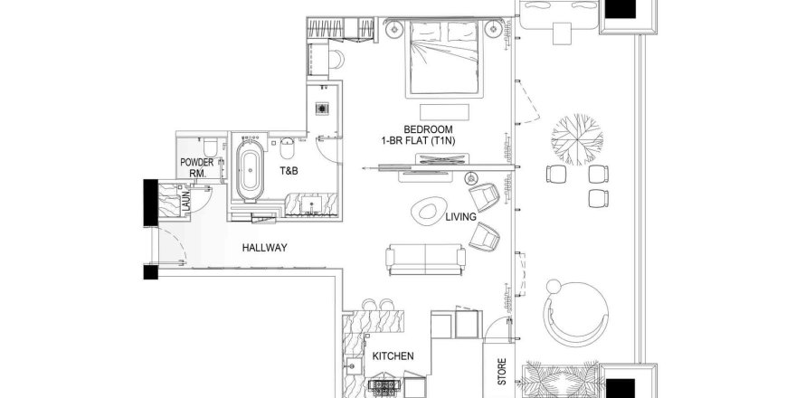 Appartement de 1 chambre à DaVinci Tower by Pagani UAE No. 56569
