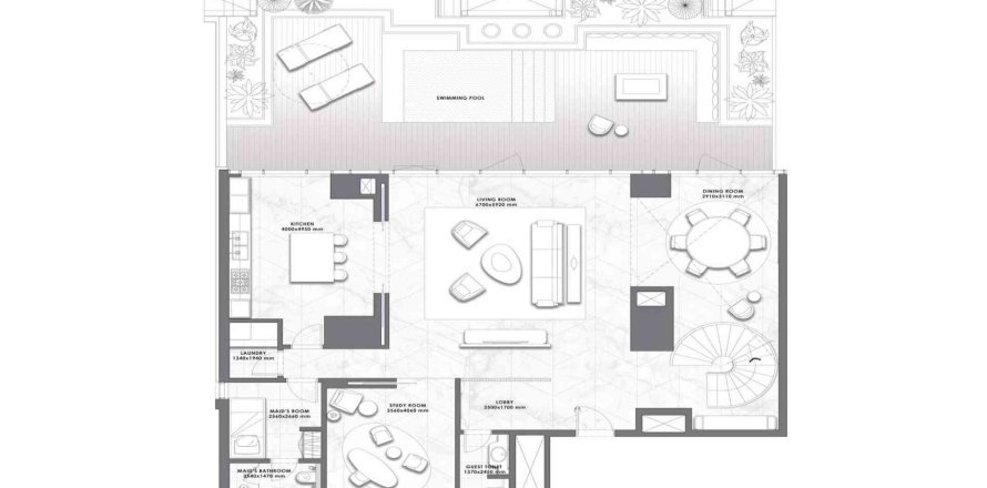 Appartement de 3 chambres à DaVinci Tower by Pagani UAE No. 56571