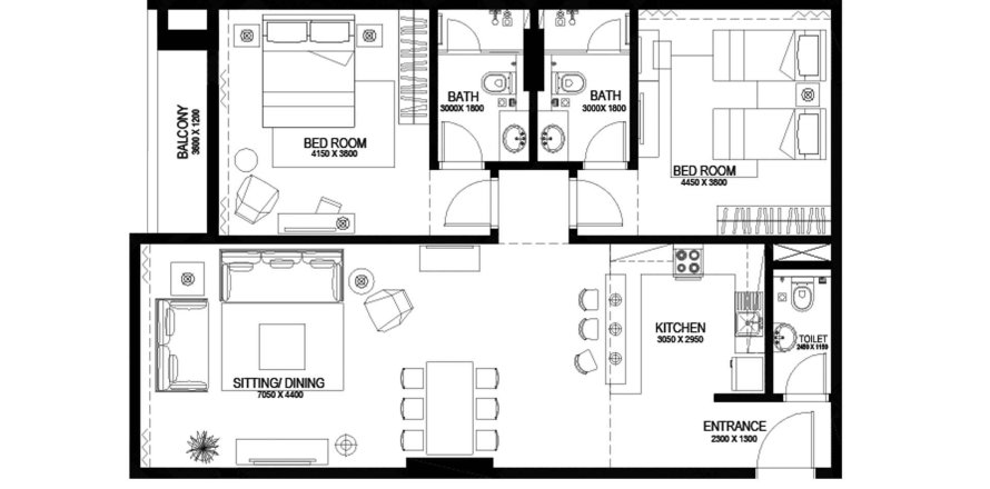 Apartment de 3 dormitorios en Hidd Heights Manama, Bahrain No. 61421