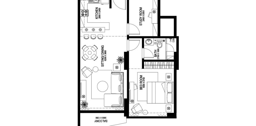 Apartamento tipo estudio Estudio en Hidd Heights Manama, Bahrain No. 61417