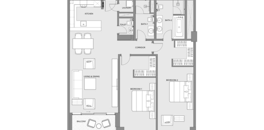 2 bedrooms Apartment in CanalView Manama, Bahrain No. 61244