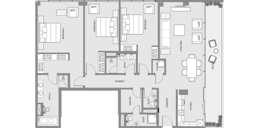 3 bedrooms Apartment in CanalView Manama, Bahrain No. 61242