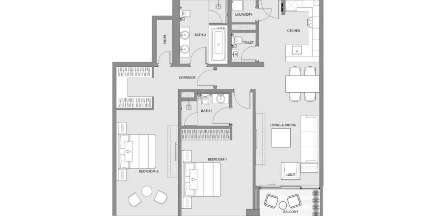 2 bedrooms Apartment in CanalView Manama, Bahrain No. 61243