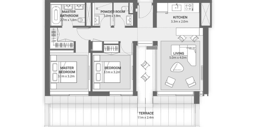 2 غرف نوم شقة في Marassi Residences الْمَنَامَة, Bahrain رقم 61166