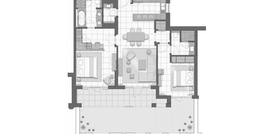 Квартира с 2 спальнями в Mandarin Oriental, Оман №59828