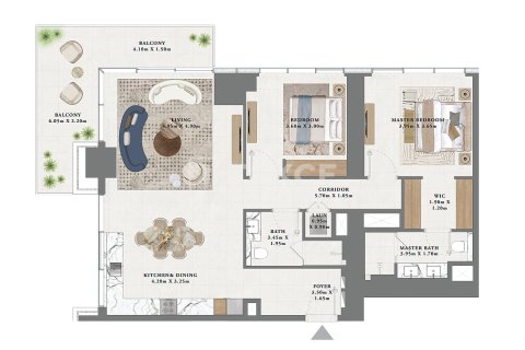 Apartment de 3 dormitorios en Dubai, UAE No. 64794 11