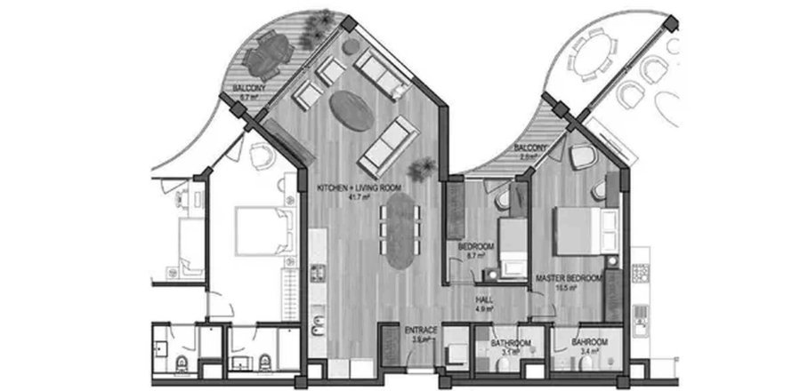 Apartment de 2 dormitorios en Joseph - Taqah Long Beach Oman No. 59846
