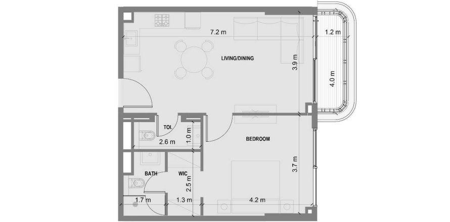 Квартира с 1 спальней в Blue Marina Residence, Дубай, ОАЭ №99448