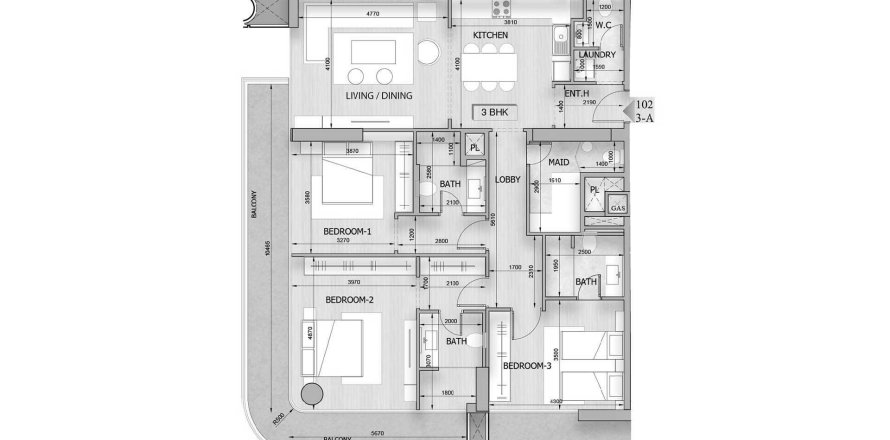 Appartement de 2 chambres à Lusail Marina Heights Lusail, Qatar No. 61502