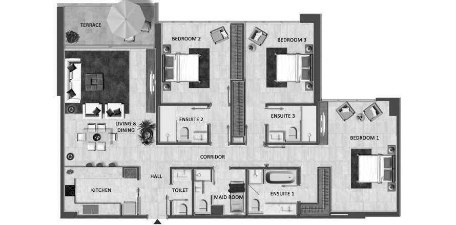 Appartement de 3 chambres à ARIVA Amwaj Islands, Bahrain No. 61453